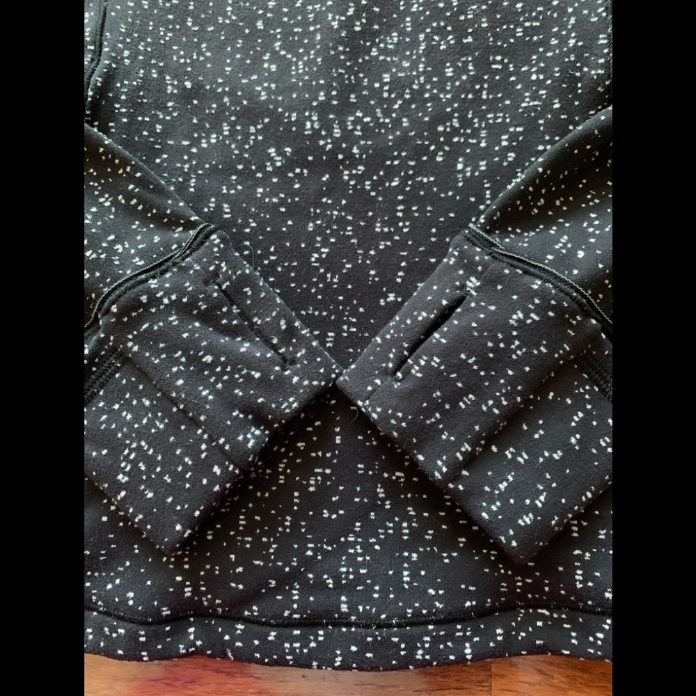 LULULEMON RUN BRISKLY 1/2 ZIP-JACQUARD BLACK/WHITE - Picture 10 of 14